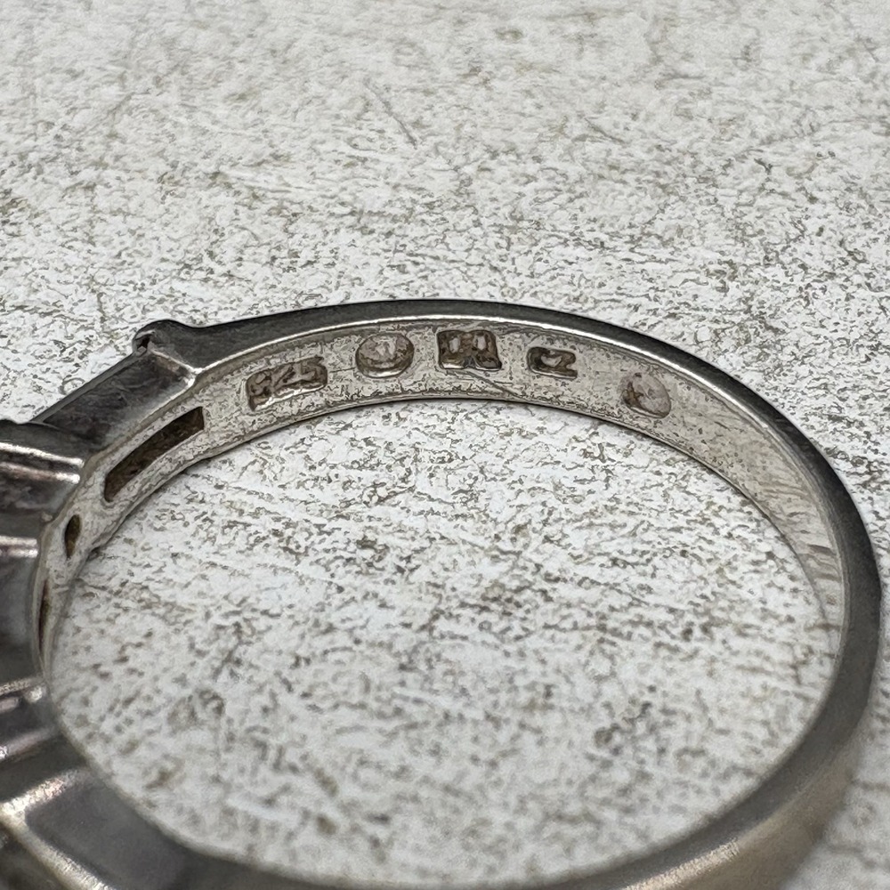 925 Sterling CZ Baguette Band Ring Size 5.25 1.66g Thailand READ - Picture 6 of 10